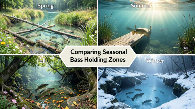 Comparing Seasonal Bass Holding Zones