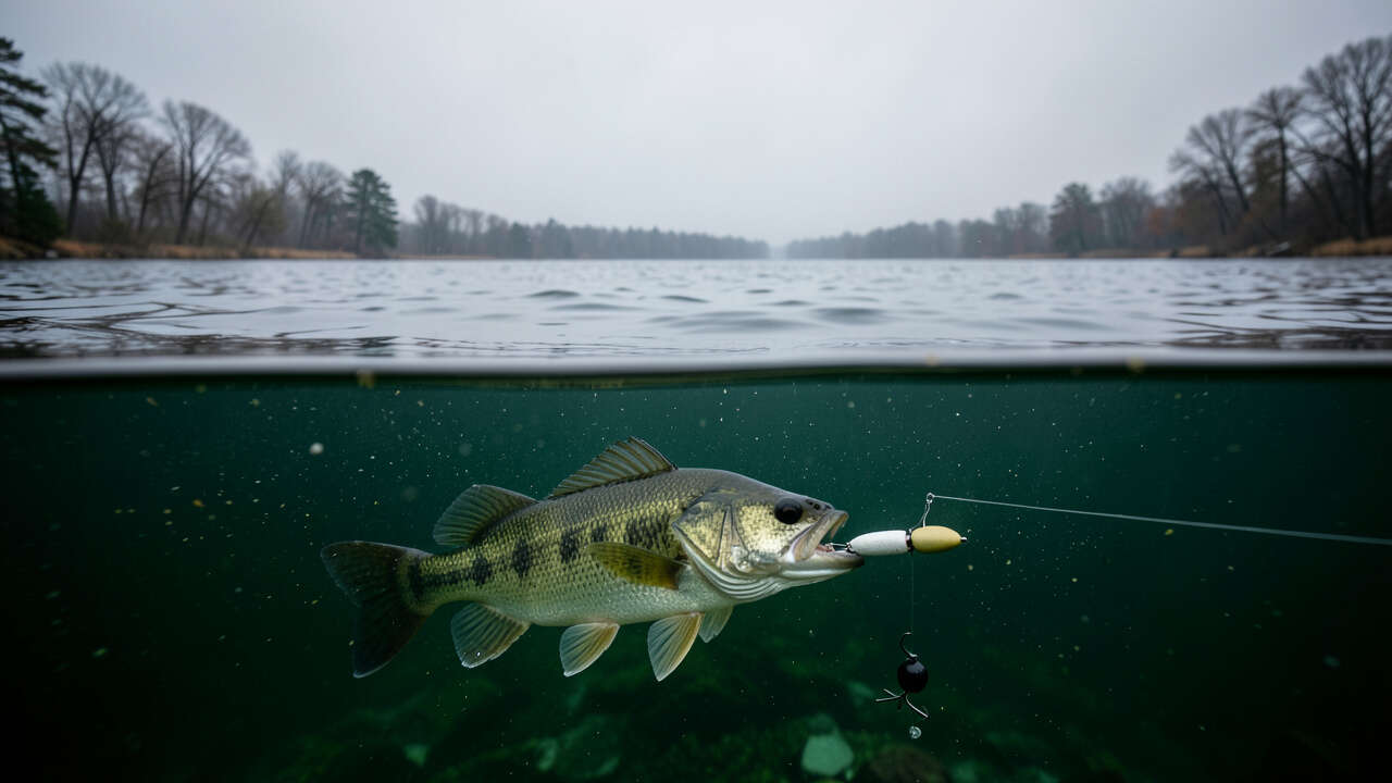 Damiki Rig For Suspended Bass: Cold Water Vertical Tactic