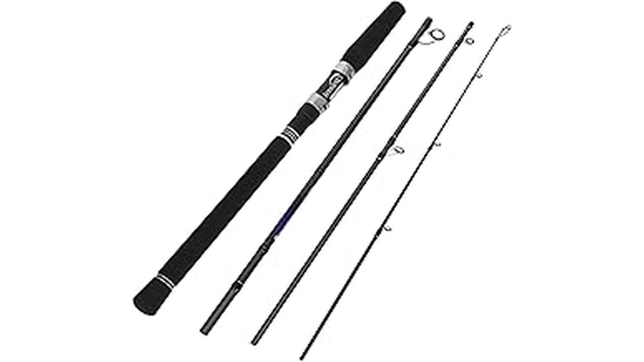 This image shows a collection of six compact travel fishing rods, perfect for the best 6 best travel rods reviewed.