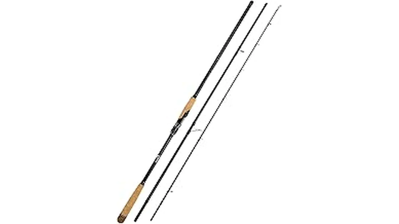 The image shows six heavy surf rods, reviewed for maximum distance casting.