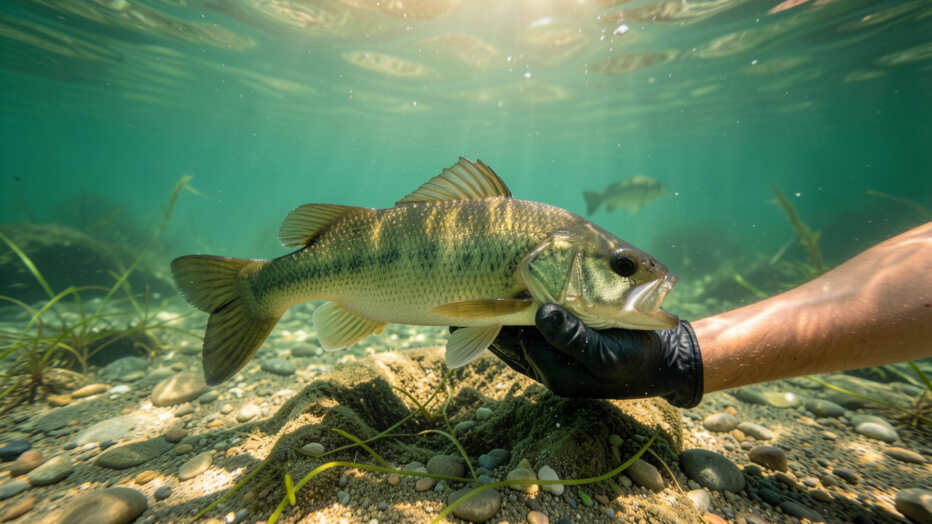 Releasing Bedded Bass Safely